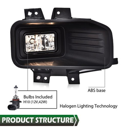 Solid Spare Fit For Ford F150 Pickup 18-20 Halogen Fog Lights Driving Lamps Left& Right Pair