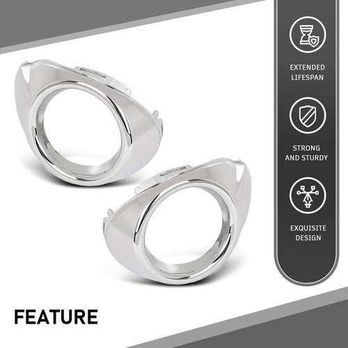 Solid Spare Front Bumper Fog Light Bezel Lamp Trim Left+Right Fit For 2012-2014 Ford Focus