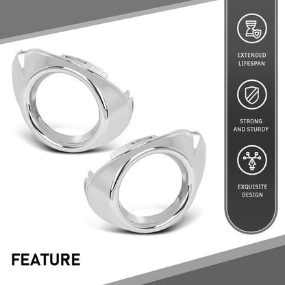 Solid Spare Front Bumper Fog Light Bezel Lamp Trim Left+Right Fit For 2012-2014 Ford Focus