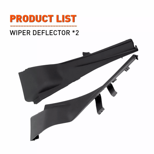 For 2015-2024 2017 Nissan Murano Windshield Wiper Cowl Extension Trim Pair Black