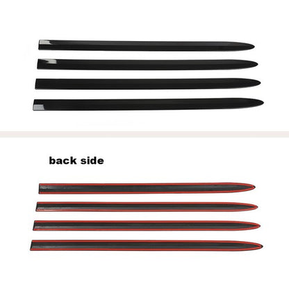 Solid Spare 4pcs Body Side Molding Trim Black Fit For 19-22 Chevy Silverado 1500 Crew Cab