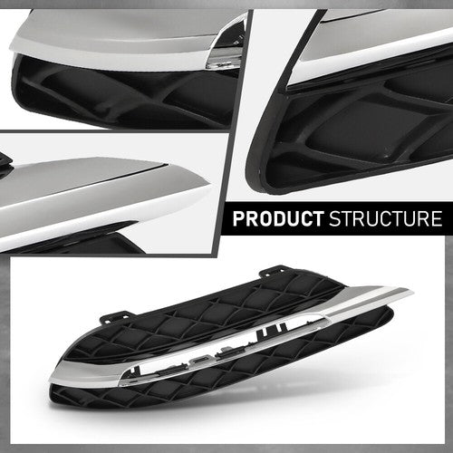 Solid Spare Fit For 2012-2015 Mercedes Benz C-Class Daytime Running Light Cover Left+Right