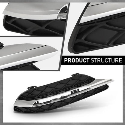 Solid Spare Fit For 2012-2015 Mercedes Benz C-Class Daytime Running Light Cover Left+Right