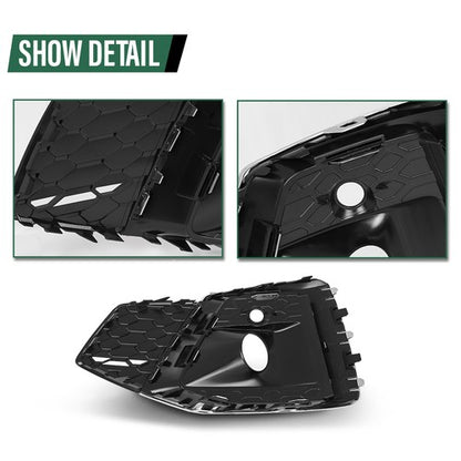 Solid Spare Front Bumper Fog Light Bezel Cover Left & Right Fit For 2020-2023 Audi A5 S5