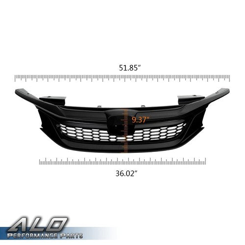 Solid Spare Front Bumper Upper Hood Grill Fit For 16-17 Honda Accord Sedan Sport Style