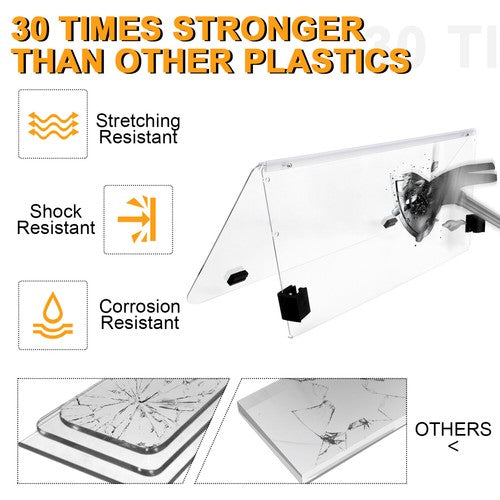Solid Spare Golf Cart Front Folding Clear Windshield Windscreen For Club Car DS 2000.5-Up
