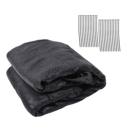 Solid Spare 4FTx25FT Black Heavy Duty Garden Privacy Fence Barrier Net With Zip Ties
