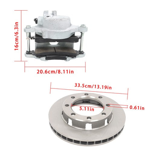 Solid Spare For GM Disk Brakes 14 Bolt Complete Disc Brake Conversion Kit 10.5 SRW 1973-1988