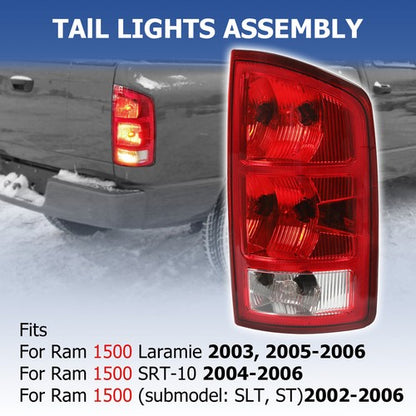 Solid Spare Passenger Right Side Tail Light Lamp For 2002-2006 Dodge Ram 1500 2500 3500