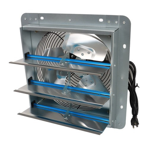 Solid Spare Aluminum 12" Wall Mounted Shutter Exhaust Fan With 1.65 Meters Power Cord Kit