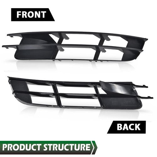 Solid Spare Fit For 2007-2009 Audi Q7 Front Bumper Fog Light Cover Driver & Passenger Side