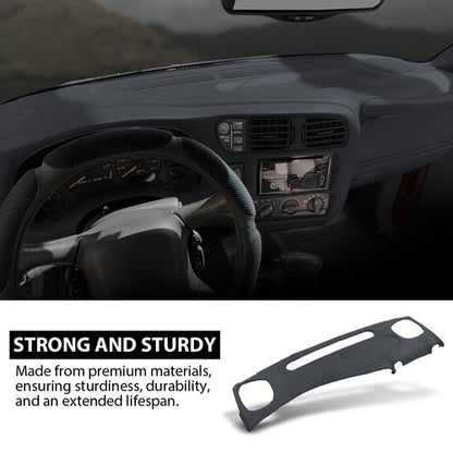 Solid Spare Fit For 98-02 Chevy S10 Blazer GMC S15 Jimmy TPE Dash Board Cap Cover Pad Gray