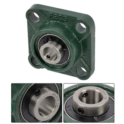 Solid Spare 4pcs UCF202-10 Pillow Block Bearing 4-Bolt Self-Aligning Solid Base 5/8" Bore