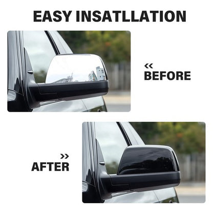 Solid Spare 2X Gloss Black Side Mirror Cover Cap Replacement For Toyota Tundra Sequoia 07-19