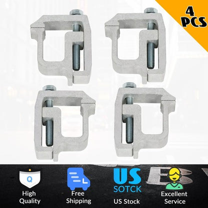 Solid Spare 4 PCS Truck Cap Topper Camper Shell Mounting Clamps Heavy Duty Aluminum