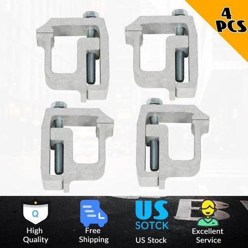Solid Spare 4 PCS Truck Cap Topper Camper Shell Mounting Clamps Heavy Duty Aluminum
