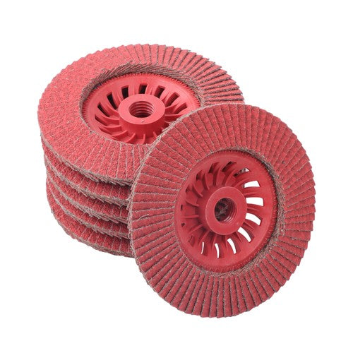 Solid Spare 10 Pcs 60 Grit 4-1/2" x 7/8" Ceramic Grinding Wheel Type 29 Flap Discs