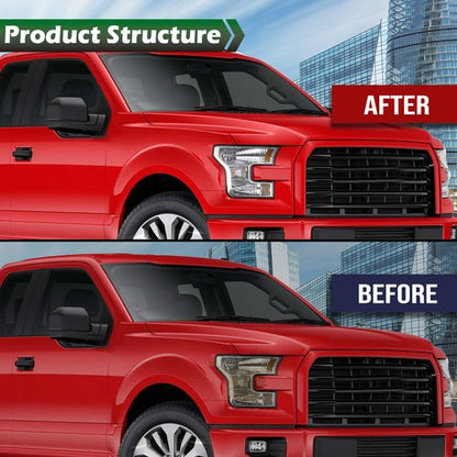 Solid Spare Fit For 15-17 Ford F-150 F150 Left+Right Headlight Replacement Lens Clear
