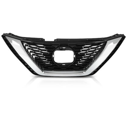 Solid Spare Fit For 20-21 Nissan Qashqai Rogue Sport Front Upper Grille Assembly Chrome