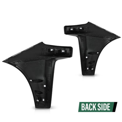 Solid Spare Fit For 19-22 Chevy Silverado 1500 Front Bumper End Cap Extension Left+Right