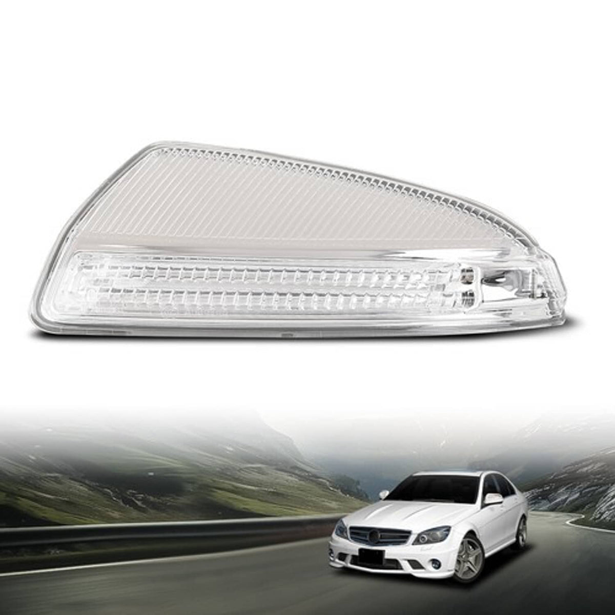 Solid Spare Door Mirror Turn Signal Light LH Fit For 08-14 Mercedes Benz C250 C300 C350 C63