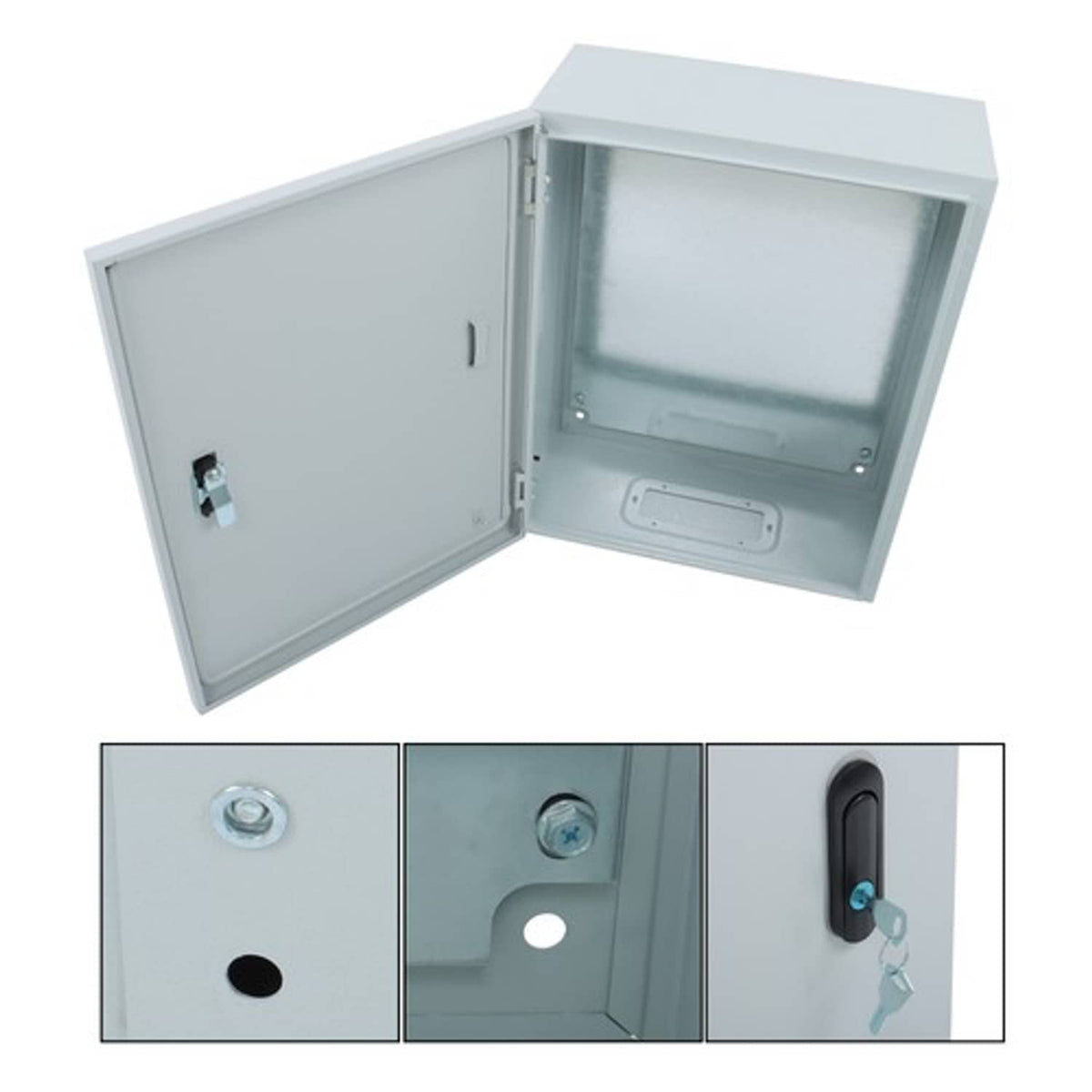 Solid Spare Outdoor Electrical Box, Steel Junction Box 20 x 16 x 8'', NEMA 4X Waterproof