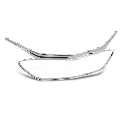 Solid Spare Fit For 19-22 Chevrolet Malibu Chrome Front Grille Trim Middle Frame 84473374