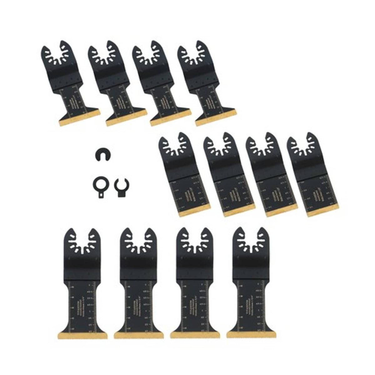 Solid Spare Oscillating Saw Blades for Metal Wood Plastic Cuts 12 Pcs Titanium