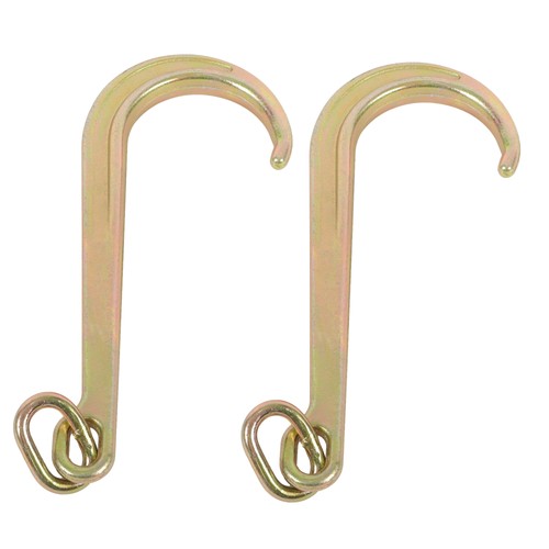 Solid Spare 2 Pack 15 Inch 5400 Lbs Working Load Limit G70 Steel Heavy Duty Towing J Hook