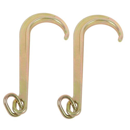 Solid Spare 2 Pack 15 Inch 5400 Lbs Working Load Limit G70 Steel Heavy Duty Towing J Hook