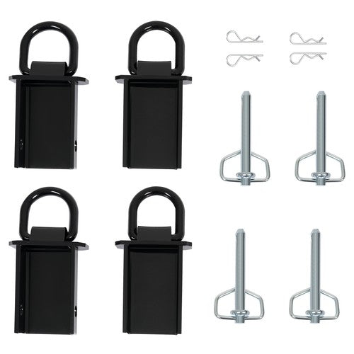 Solid Spare Stake Pocket D Rings 4Pcs 12,000lbs Heavy Duty Removable For Utility Trailers