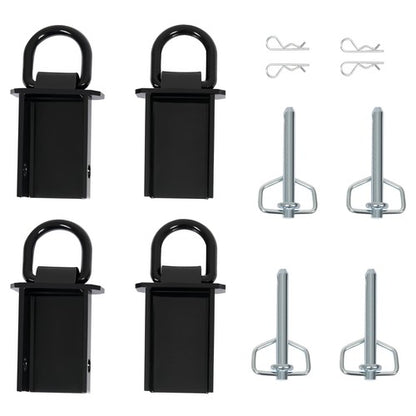 Solid Spare Stake Pocket D Rings 4Pcs 12,000lbs Heavy Duty Removable For Utility Trailers