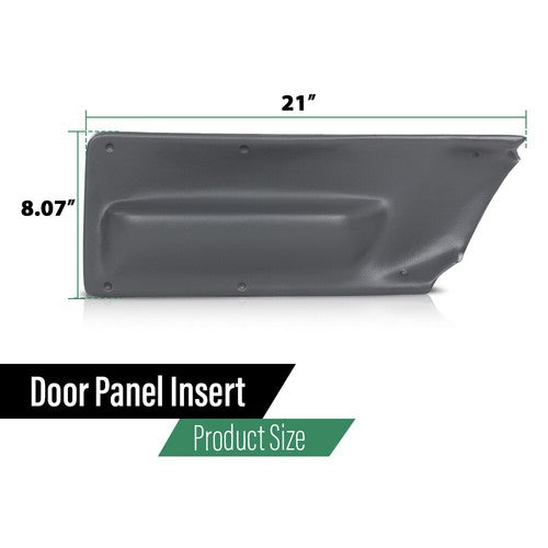 Solid Spare 2pcs Door Panel Insert Gray Fit For 2003-2010 Volkswagen New Beetle Convertible