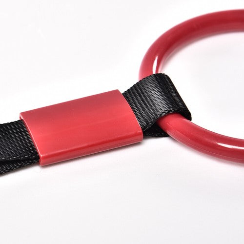 Solid Spare ROUND-SHAPED RED JDM TSURIKAWA RING SUBWAY TRAIN BUS HANDLE STRAP CHARM DRIFT