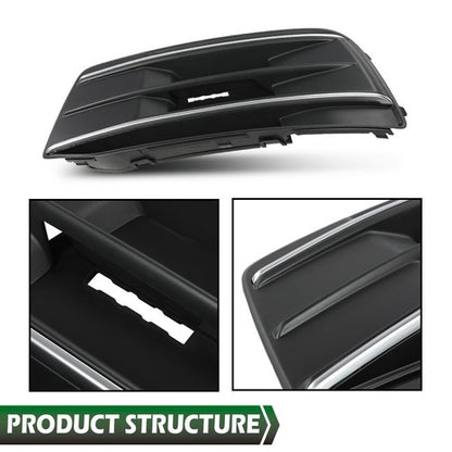 Solid Spare Fit For 2018-2020 Audi Q5 Front Bumper Insert Fog Light Cover Left Driver Side