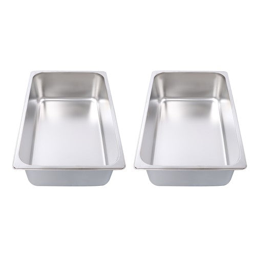 Solid Spare 2 Pack 6 Inch Deep Full Size Restaurant Steam Table Pans Without Lid