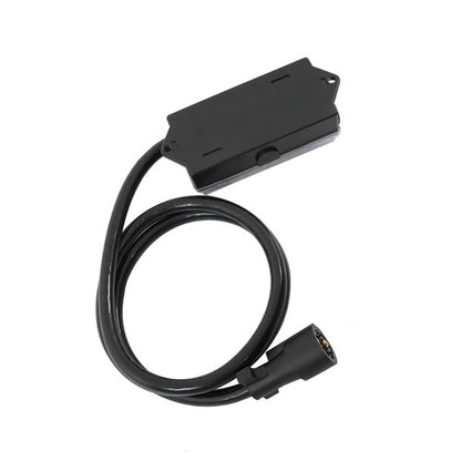 Solid Spare 6 Ft Wiring Cable 7 Way Plug Inline Pre-Wired Trailer BLACK Cord w/Junction Box