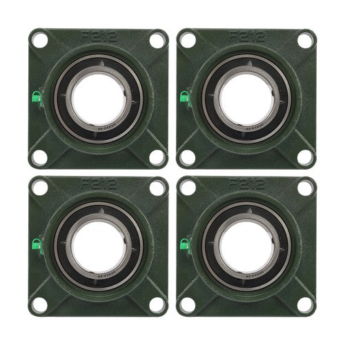 Solid Spare 4PCS UCF212-39 Pillow Block Bearing 2-7/16" Bore 4 Bolt Solid Base Self-Aligning