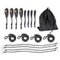 Solid Spare 4 Pack Steel Ratchet Strap Black Fracture Strength 2200lbs 1in*15ft S Hooks