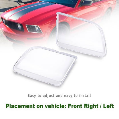 Solid Spare Fit For 05-09 Ford Mustang Clear Headlight Headlamp Replacement Lens Left+Right
