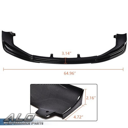 Solid Spare Fit For 14-16 Lexus IS250 IS350 IS300 F-Sport Front Bumper Lip Carbon Look