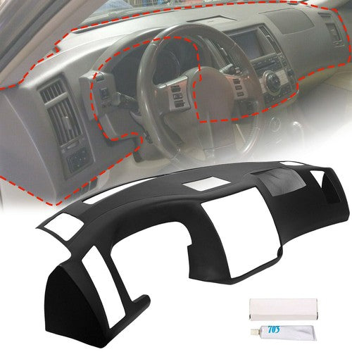 Solid Spare For 2006 2007 2008 Infiniti FX35 Black Painted Dash Cover Dash Cap w/ Glue