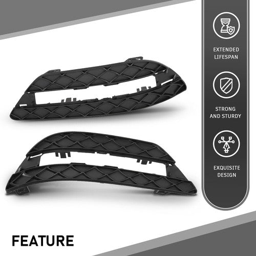 Solid Spare Fit For 2012-2014 Mercedes Benz C-Class Daytime Running Light Insert Bezel Set