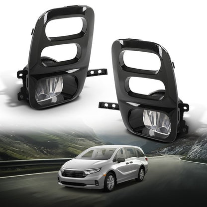 Solid Spare LED Fog Lights Fit For 2021 2022 2023 Honda Odyssey Switch Bezel Wires Relay