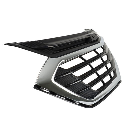 Solid Spare Chrome Front Upper Grille Mesh Grill Fit For Chevrolet Equinox Black 2018-2020