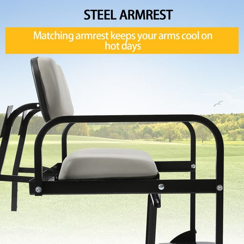 Solid Spare Folding Steel Frame Flip Rear Back Seat For EZGO Marathon Pre-1994 Golf Cart