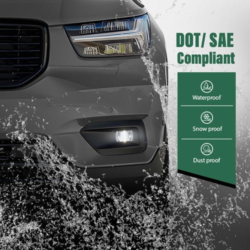 Solid Spare Fit For 2020-2024 Volvo C40 S90 V90 XC XC40 Fog Lights Driving Lamps Left+Right