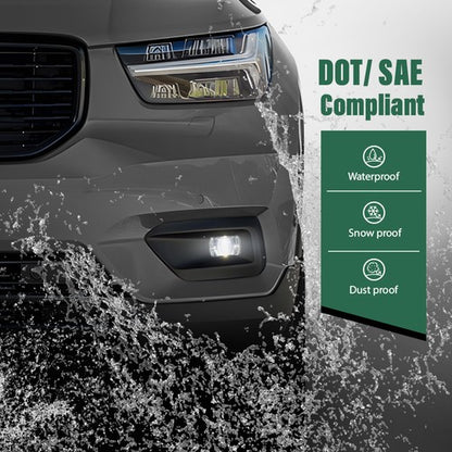 Solid Spare Fit For 2020-2024 Volvo C40 S90 V90 XC XC40 Fog Lights Driving Lamps Left+Right