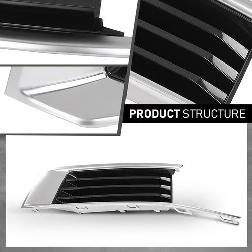 Solid Spare Fit For 2018-2019 Cadillac XTS Front Bumper Insert Fog Light Cover Left Side