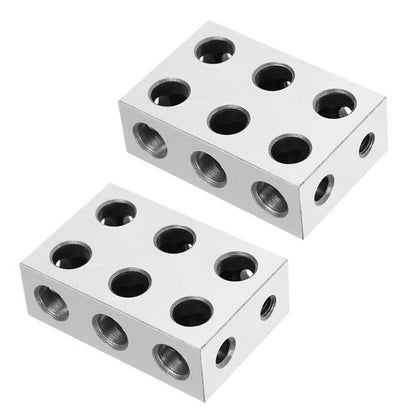 Solid Spare 1-2-3 123 Blocks With 11 Holes Precision 0.0002" Hardened Steel